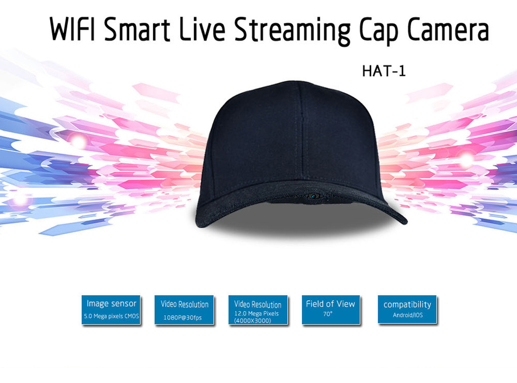 SPY LIVE STREAMING CAP CAMERA